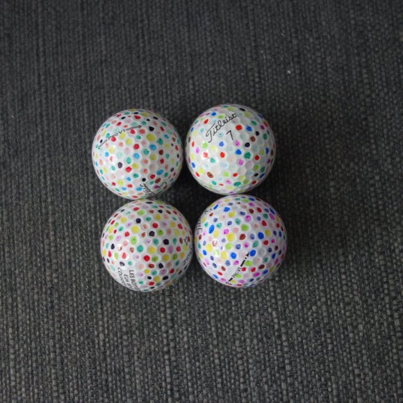 Four(4) Hand Designed Pre-Loved Titleist Pro VI Golf Balls with Collectable Box - Picture 9 of 16